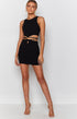 Slim-Fit Lace-Up Wrap-Chest Waistcoat Dress Sexy Package Hip Suit Skirt - ROUTINE FASHION